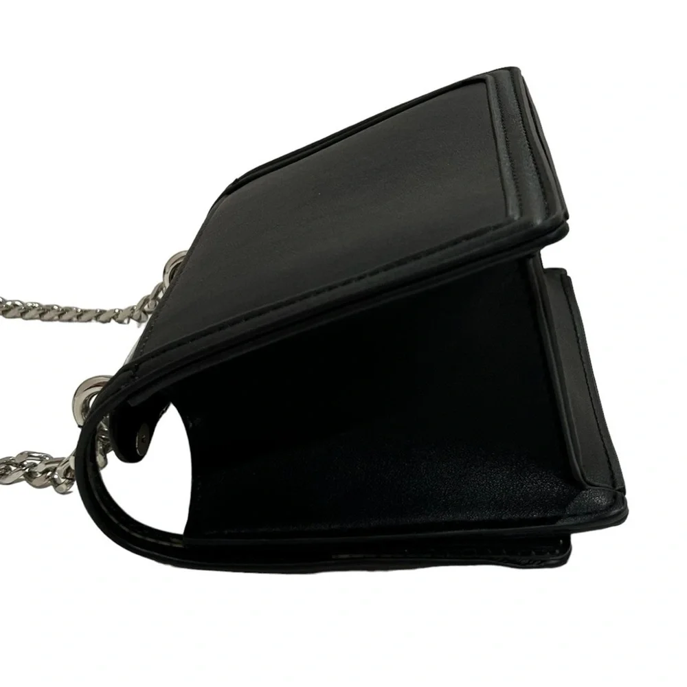 BETSEY JOHNSON Stadium bag Embellished Bow Black Clear Silver bling Like new - Picture 12 of 15